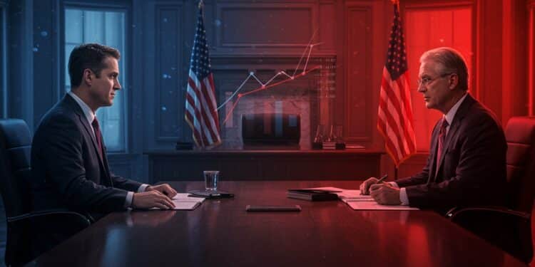 Trump Critique la Fed : Visite Chargée de Tensions - Viral Mag Donald Trump visite la Fed et critique Jerome Powell Quels enjeux pour léconomie  Découvrez les tensions et implications de ce face à face   Viral Mag