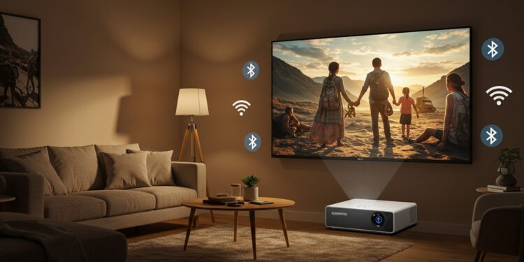 Découvrez le vidéoprojecteur Gaimoo GM200 n°1 sur Amazon à moins de 80€ Qualité 4K Android TV Wi Fi 6  transformez votre salon en salle de cinéma    Viral Mag