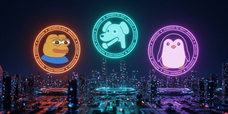 3 Memecoins Prêts à Atteindre 50 Milliards en 2025 - Viral Mag Bonk Pudgy Penguins et Little Pepe découvrez les memecoins à fort potentiel pour atteindre une capitalisation de 50 milliards en 2025 Viral Mag