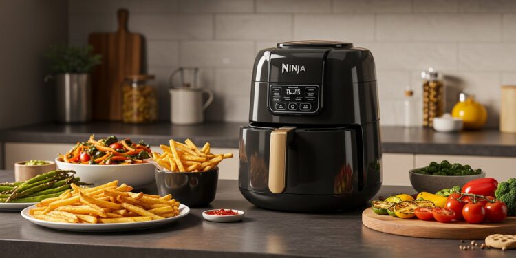 AirFryer Ninja : Cuisine Saine et Savoureuse à Prix Réduit - Viral Mag Découvrez lAirFryer Ninja Max Pro à 20 Cuisinez sainement pour 4 personnes avec 6 modes de cuisson Une offre à ne pas manquer Viral Mag