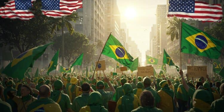 Des milliers de Brésiliens manifestent pour Bolsonaro face aux sanctions américaines et aux tensions avec Lula Découvrez les enjeux de cette crise politique   Viral Mag