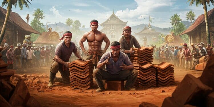 Concours Unique en Indonésie : Tuiles et Muscles à l’Honneur - Viral Mag En Indonésie un concours de culturisme original met en lumière les tuiles artisanales de Jatiwangi Découvrez comment les ouvriers sauvent leur savoir faire Viral Mag