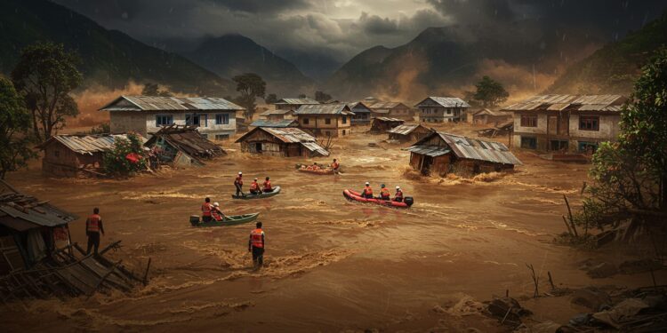 Crue en Himalaya : Drame et Alerte Climatique - Viral Mag Une crue soudaine en Himalaya fait 4 morts et 100 disparus Découvrez limpact du changement climatique et les efforts de sauvetage dans cet article poignant Viral Mag