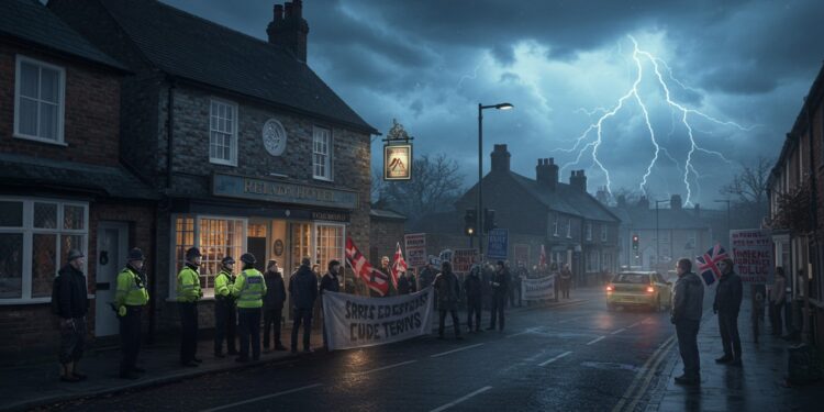 À Epping un recours en justice vise à interdire laccueil de migrants dans un hôtel sur fond de tensions et de manifestations violentes Découvrez les enjeux   Viral Mag