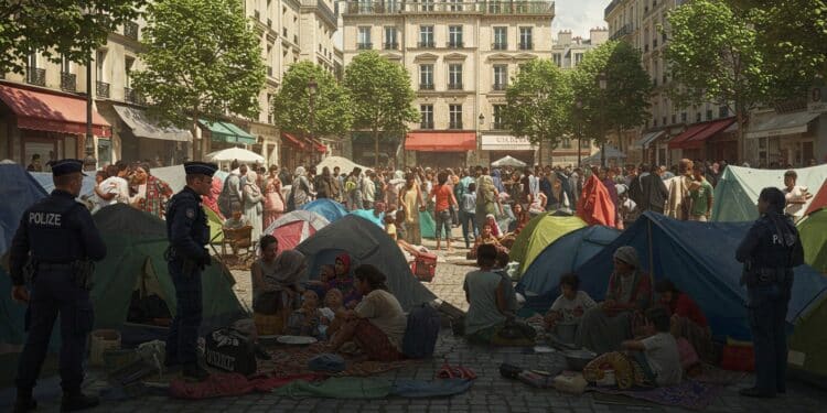 250 migrants évacués de lHôtel de Ville à Paris face à la canicule Quelles solutions pour ces familles  Découvrez les enjeux et défis   Viral Mag