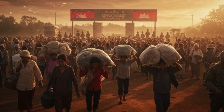 Des centaines de milliers de Cambodgiens quittent la Thaïlande après des affrontements frontaliers Découvrez les raisons et impacts de cet exode massif   Viral Mag