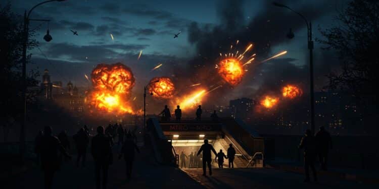 Kiev frappée par une attaque massive de missiles russes Explosions dégâts et habitants réfugiés  plongez dans une nuit de chaos en Ukraine   Viral Mag