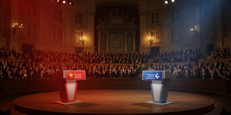 Gauche-Droite : Le Duel Politique Qui Secoue Autun - Viral Mag Retailleau et Guedj saffrontent à Autun ravivant le clivage gauche droite sur Bayrou la taxe Zucman et le voile Un débat intense à lire Viral Mag