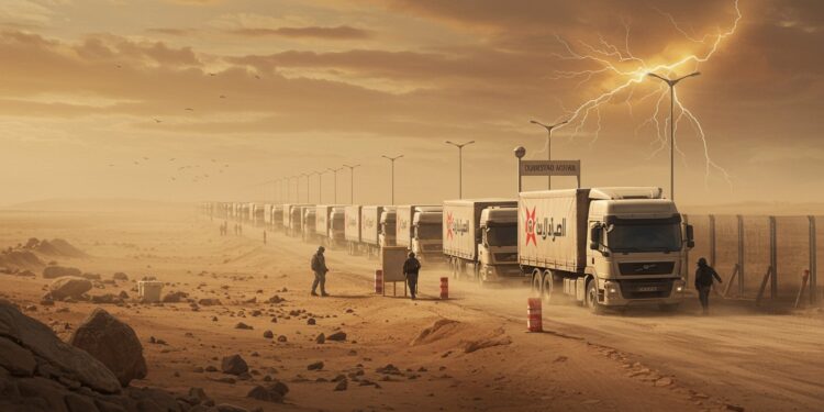 Des centaines de camions humanitaires bloqués à Gaza face aux restrictions israéliennes Découvrez les défis de laide et la menace de famine   Viral Mag