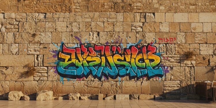 Graffiti au Mur des Lamentations : Polémique à Jérusalem - Viral Mag Un graffiti dénonçant la guerre à Gaza sur le Mur des Lamentations choque Israël Découvrez les réactions et les enjeux de cet acte controversé Viral Mag