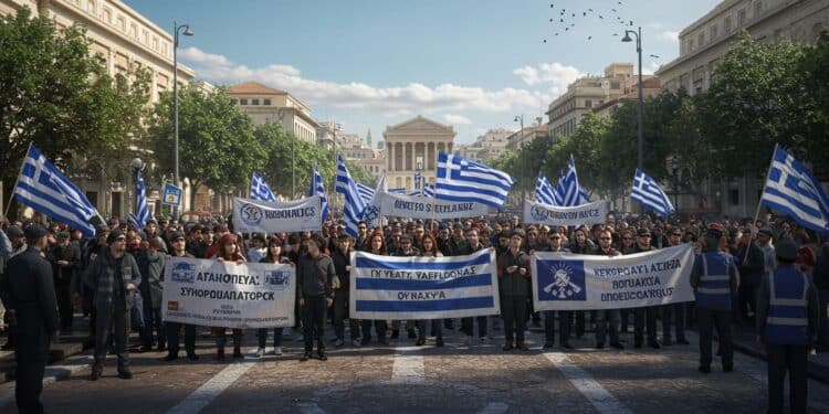 Grève massive en Grèce contre une réforme disciplinaire controversée Les fonctionnaires dénoncent des licenciements facilités et une atteinte aux droits syndicaux   Viral Mag