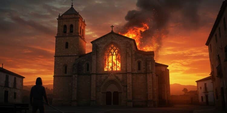 Incendie d’une Église en Espagne : Un Suspect Arrêté - Viral Mag Un Marocain de 21 ans arrêté pour lincendie dune église à Albuñol Espagne Découvrez les détails de cet acte criminel et ses répercussions Viral Mag