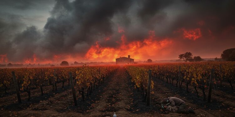 Incendies Dévastateurs : Le Désespoir des Vignerons - Viral Mag Les feux ravagent 80 des vignes dans les Corbières menaçant lavenir des vignerons Découvrez leur combat et les défis à venir Viral Mag