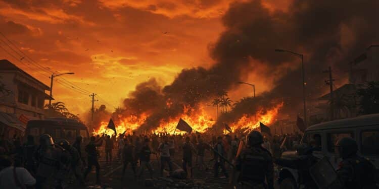 Trois morts dans un incendie à Makassar suite à des manifestations en Indonésie après la mort dun taxi moto Découvrez les causes et impacts de cette crise   Viral Mag