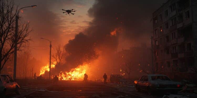 Kharkiv : Drame Sous les Drones Russes - Viral Mag Une frappe de drone à Kharkiv tue cinq personnes dont une fillette Découvrez les détails de cette attaque et ses implications géopolitiques Viral Mag