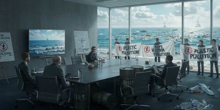 Lobbyistes Pétroliers Menacent Traité Anti-Plastique - Viral Mag Les lobbyistes pétroliers influencent les négociations du traité mondial contre la pollution plastique à Genève Les écologistes alertent sur ce conflit dintérêts Viral Mag