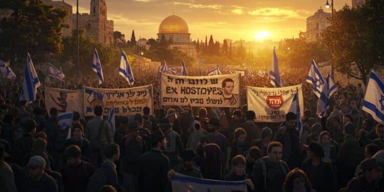 Manifestation à Jérusalem : Un Cri pour la Paix - Viral Mag Des ex otages et citoyens manifestent à Jérusalem pour la fin de la guerre à Gaza et la libération des otages Découvrez leur appel vibrant Viral Mag
