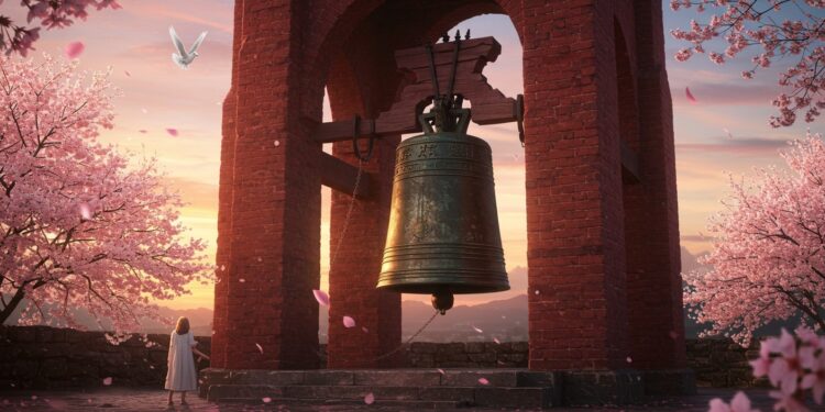 Nagasaki : Une Cloche Restaurée pour la Paix - Viral Mag 80 ans après la bombe atomique une cloche restaurée à Nagasaki sonne pour la paix unissant chrétiens américains et japonais dans un message despoir Viral Mag