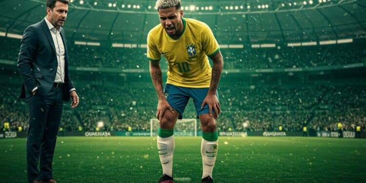 Neymar Blessé : Forfait pour la Seleção ? - Viral Mag Neymar touché à la cuisse risque de manquer son retour en équipe nationale brésilienne Découvrez les détails de sa blessure et ses conséquences Viral Mag