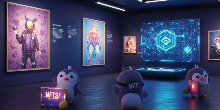 Les ventes de NFT chutent à 1296 M$ mais Pudgy Penguins bondit de 63  Découvrez les tendances et les collections phares du marché   Viral Mag