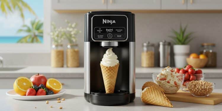 Découvrez la Ninja Swirl by CREAMi la machine à glace 13 en 1 parfaite pour des desserts glacés maison Créez glaces à litalienne et plus encore    Viral Mag