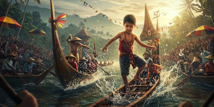 La vidéo virale dun enfant dansant dope laffluence au Pacu Jalur course traditionnelle indonésienne Découvrez ce phénomène culturel et ses impacts   Viral Mag