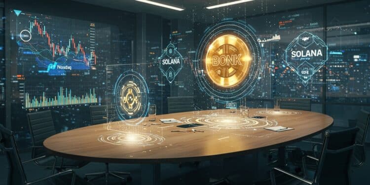 Les memecoins gagnent du terrain  découvrez comment des entreprises cotées en bourse intègrent des cryptos comme BONK dans leurs stratégies financières   Viral Mag