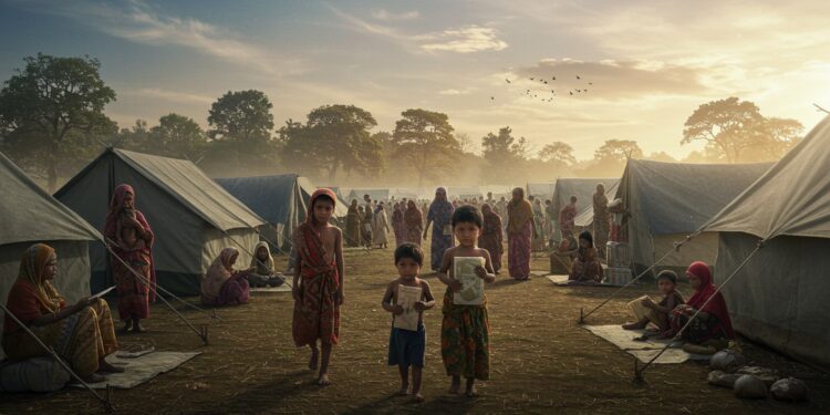 Rohingyas : Espoirs et Défis dans les Camps - Viral Mag Les Rohingyas réfugiés au Bangladesh vivent dans des camps surpeuplés espérant des solutions Découvrez leur quotidien et les enjeux humanitaires Viral Mag