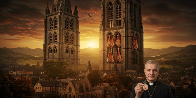 Jambons séchant dans une cathédrale succès mondial et tensions avec les autorités  plongez dans lhistoire unique de Saint Flour et de labbé récompensé   Viral Mag