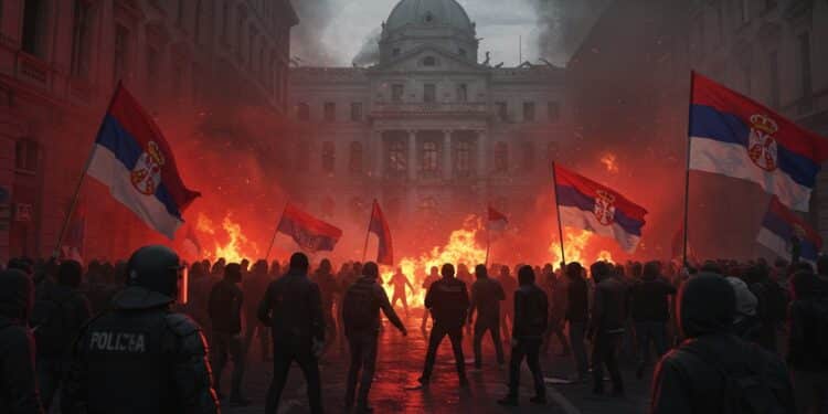 Serbie : Violences et Crise Anticorruption Secouent le Pays - Viral Mag Tensions en Serbie manifestations anticorruption heurts avec la police et crise politique Découvrez les causes et enjeux de ce mouvement social explosif Viral Mag
