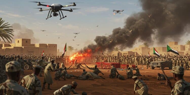 Soudan : Une Attaque de Drone Frappe une Cérémonie Militaire - Viral Mag Une attaque de drone a visé une cérémonie militaire à Tamboul Soudan semant le chaos Découvrez les détails de cet événement et son contexte dans la guerre en cours Viral Mag