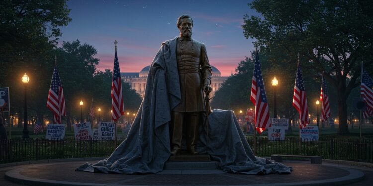Statue Confédérée Réinstallée à Washington - Viral Mag Une statue dun général sudiste déboulonnée en 2020 sera restaurée et réinstallée à Washington Découvrez les enjeux historiques et politiques de cette décision   Viral Mag