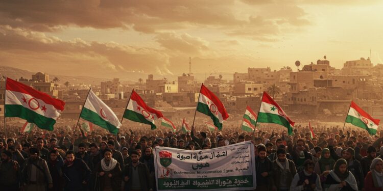 Syrie : Soueida Réclame l’Autodétermination - Viral Mag À Soueida les Druzes manifestent pour lautodétermination face aux violences et au blocus Découvrez leur combat pour la liberté Viral Mag