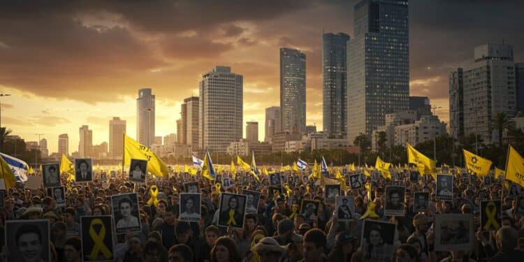 Tel-Aviv : Cri d’Urgence pour la Paix et les Otages - Viral Mag À Tel Aviv des milliers exigent la fin de la guerre à Gaza et le retour des otages Une mobilisation massive face à lurgence humanitaire Viral Mag