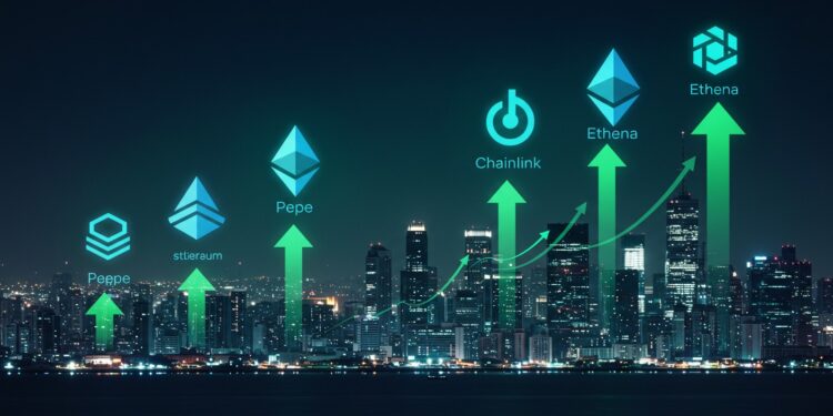 Top 3 Cryptos Pas Chers à Saisir Alors Qu’Ethereum S’envole - Viral Mag Découvrez 3 cryptomonnaies abordables à fort potentiel alors quEthereum atteint des sommets Pepe Chainlink et Ethena analyse et opportunités Viral Mag