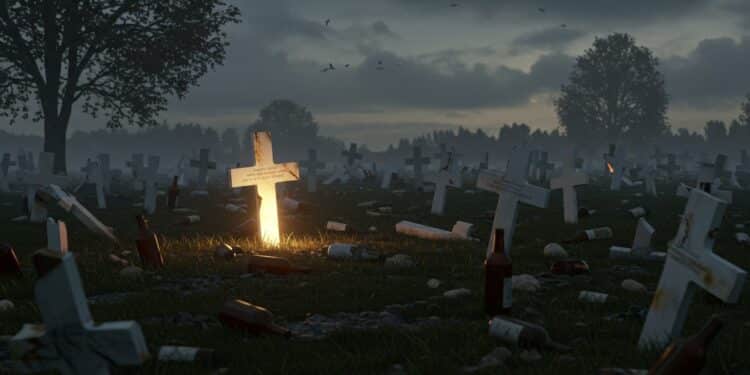 Vandalisme à la Nécropole de Riche : Un Sacrilège - Viral Mag Des croix vandalisées à la nécropole de Riche en Moselle choquent la France Cet acte abject ternit la mémoire des soldats de 14 18 Enquête en cours Viral Mag