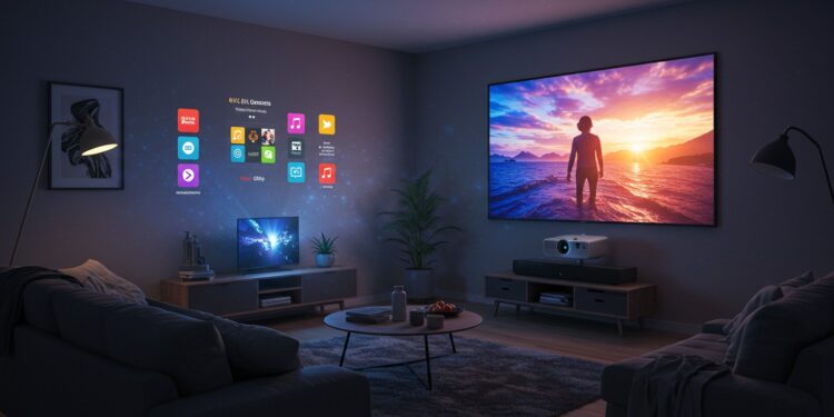 Vidéoprojecteur 4K à Moins de 100€ : Un Cinéma à Domicile - Viral Mag Découvrez un vidéoprojecteur 4K abordable à 9580€ idéal pour un home cinéma Image nette streaming intégré et connexion sans fil Ne manquez pas cette offre Viral Mag