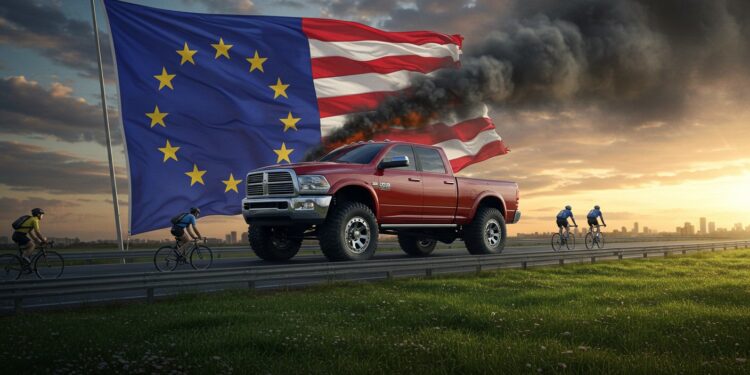 Accord UE-USA : Les Pick-Ups Menacent-Ils Nos Routes ? - Viral Mag Découvrez les craintes autour de laccord commercial UE USA qui pourrait ouvrir les portes aux pick ups américains en Europe Impacts environnementaux sécurité routière  un dossier brûlant à décrypter   Viral Mag