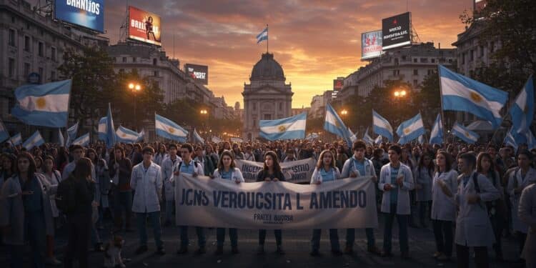 Argentine : Vague de Colère Contre l’Austérité de Milei - Viral Mag Manifestations en Argentine contre les vetos de Milei sur les budgets universitaires et hospitaliers Une société en révolte face à laustérité   Viral Mag