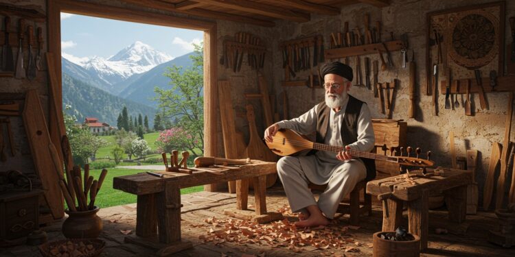 28092025   À Srinagar un artisan de 78 ans sculpte des santours symboles du Cachemire Mais cet art ancestral est il condamné à disparaître  Découvrez son histoire   Viral Mag