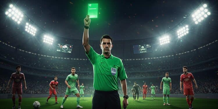 29092025   Un carton vert brandi pour la première fois lors de Maroc Espagne à la Coupe du monde U20  Comment cette innovation change t elle le football  Découvrez son impact et ce quelle réserve pour lavenir du sport   Viral Mag