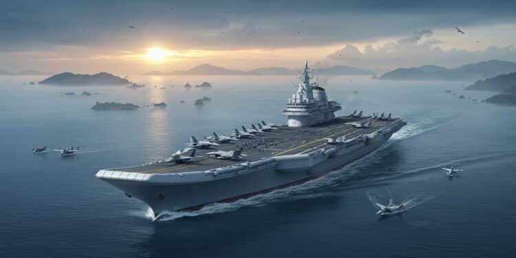 Chine : Le Fujian, Porte-Avions de Puissance dans le Détroit de Taïwan - Viral Mag Le Fujian nouveau porte avions chinois traverse le détroit de Taïwan pour des tests renforçant la présence militaire de Pékin dans une zone stratégique   Viral Mag