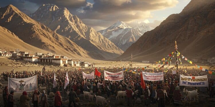 28092025   Dans les vallées du Ladakh la colère gronde Les habitants exigent autonomie et protection de leurs terres face à New Delhi Quelles sont les racines de ce soulèvement  Cliquez pour découvrir   Viral Mag