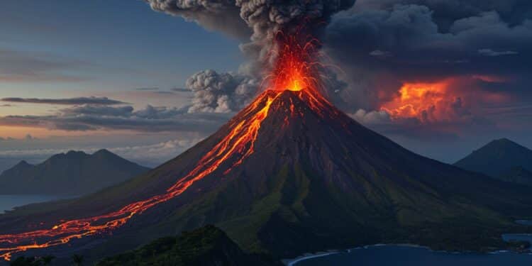 Éruption Spectaculaire du Volcan Lewotobi à Florès - Viral Mag 20092025 Le volcan Lewotobi Laki Laki crache des cendres à 6 km dans le ciel de Florès stoppant les vols à Maumere Quels dangers menacent lîle touristique Viral Mag