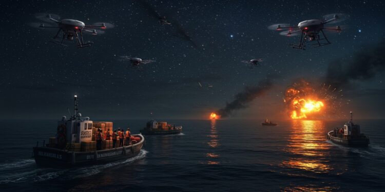 24092025   Une flottille pour Gaza attaquée par des drones en mer Que sest il passé au large de la Crête  Découvrez les détails dune mission humanitaire sous tension   Viral Mag