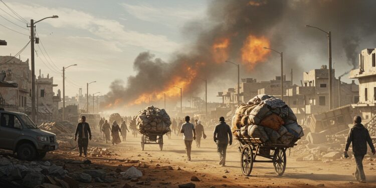 Gaza : l’Exode sous les Bombes Israéliennes - Viral Mag Fuyant lassaut israélien sur Gaza ville des milliers de Palestiniens se réfugient dans le sud dans un chaos humanitaire Découvrez leur témoignage   Viral Mag