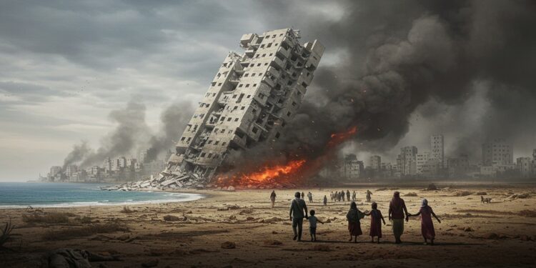 Une tour détruite à Gaza ville évacuations ordonnées  la guerre sintensifie Quelles conséquences pour les civils  Découvrez lanalyse complète   Viral Mag