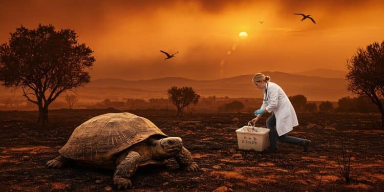 Grèce : Animaux Sauvages Face à la Crise Climatique - Viral Mag En Grèce incendies et canicule menacent la faune Découvrez comment les animaux sauvages luttent pour survivre et les efforts pour les sauver Viral Mag