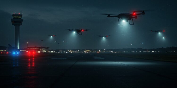 Incidents de Drones au Danemark : Une Menace Aérienne ? - Viral Mag 25092025 Des drones mystérieux survolent les aéroports danois semant le chaos Qui est derrière ces intrusions La réponse pourrait bouleverser lEurope Viral Mag