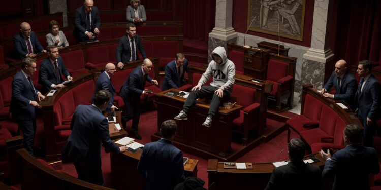 29092025   Dans les couloirs feutrés de lAssemblée nationale où les débats font souvent la une pour leur intensité un événement inattendu secoue le paysage politique français ce mardi 29 septembre 2025 Un député de La France Insoumise Raphaël Arnault a décidé dinviter un streamer particulièrement controversé à diffuser en direct depuis les lieux mêmes du pouvoir   Viral Mag